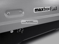 Автобокс MaxBox PRO 380 (Компакт Плюс) с замком серый 159*79*43 см одностороннее открывание
