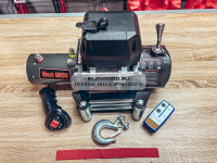 Лебедка электрическая 12V Electric Winch 6000lbs / 2722 кг блок управления влагозащищен IP66 (3 контакта) стальной трос