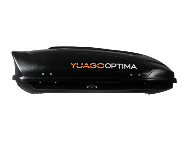 Автобокс Yuago Optima 390л (черный) односторонний 140см