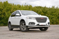 Защита порогов прямая 63 мм (НПС) HAVAL H6 с 2014