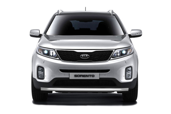 Защита переднего бампера одинарная Ø63мм (НПС) KIA Sorento с 2014