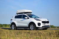 Защита переднего бампера двойная с зубьями Ø63/63мм (НПС) KIA Sportage с 2016