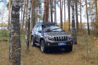 Багажник экспедиционный аэродинамический алюминиевый KDT для Toyota Land Cruiser Prado 150