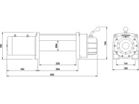 Лебедка электрическая автомобильная Master Winch MW 9500 24V 4310 кг со стальным тросом