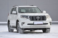 Защита переднего бампера двойная диаметром 63/63мм (НПС) TOYOTA LAND CRUISER PRADO 150 2017-