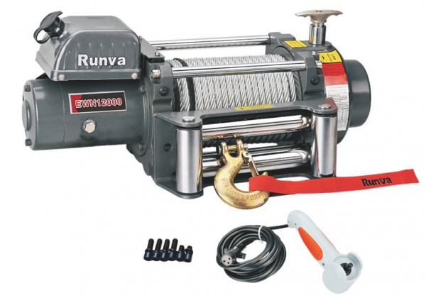 Лебёдка электрическая 24V (индустр.) Runva EWN12000U24V lbs 5700 кг