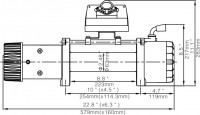 Лебёдка электрическая 12V Runva EWX12000S lbs 5443 кг